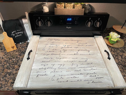 Handwritten Recipe Stove Cover