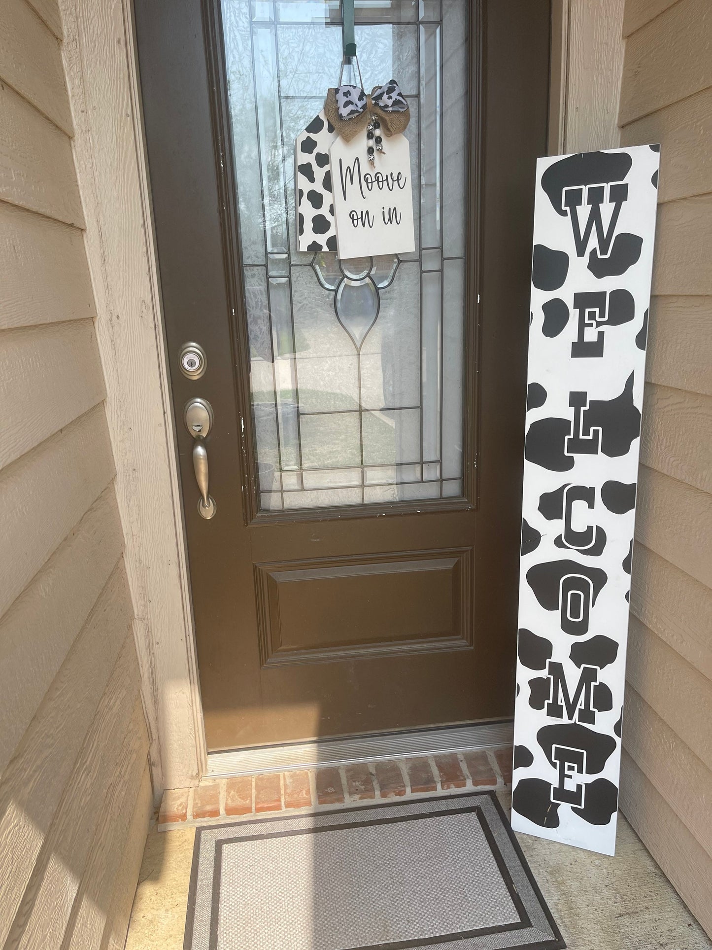 Cow Print | Porch sign | Porch leaners