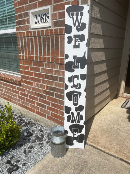 Cow Print | Porch sign | Porch leaners