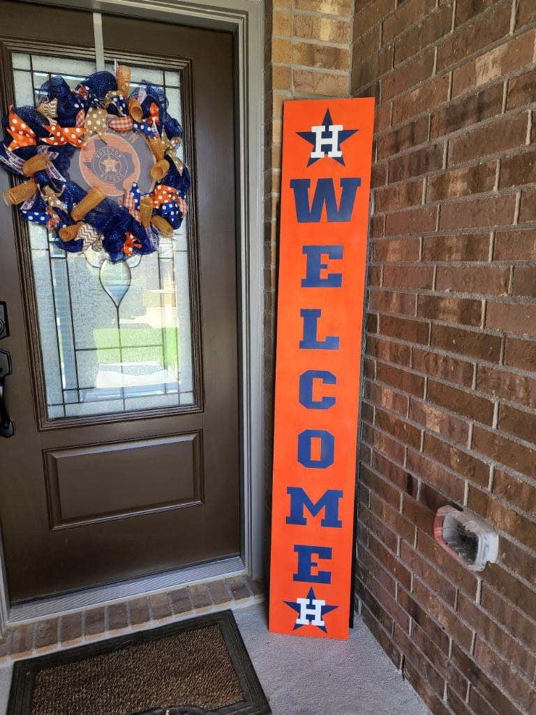 Houston Astros Porch Sign | Porch sign | Porch leaners | Front Door Decor | Door sign